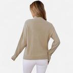 Solènne | Women’s Elegant Mock-Neck Pullover Sweater
