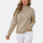 Solènne | Women’s Elegant Mock-Neck Pullover Sweater
