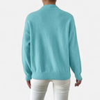 Solènne | Women’s Elegant Mock-Neck Pullover Sweater