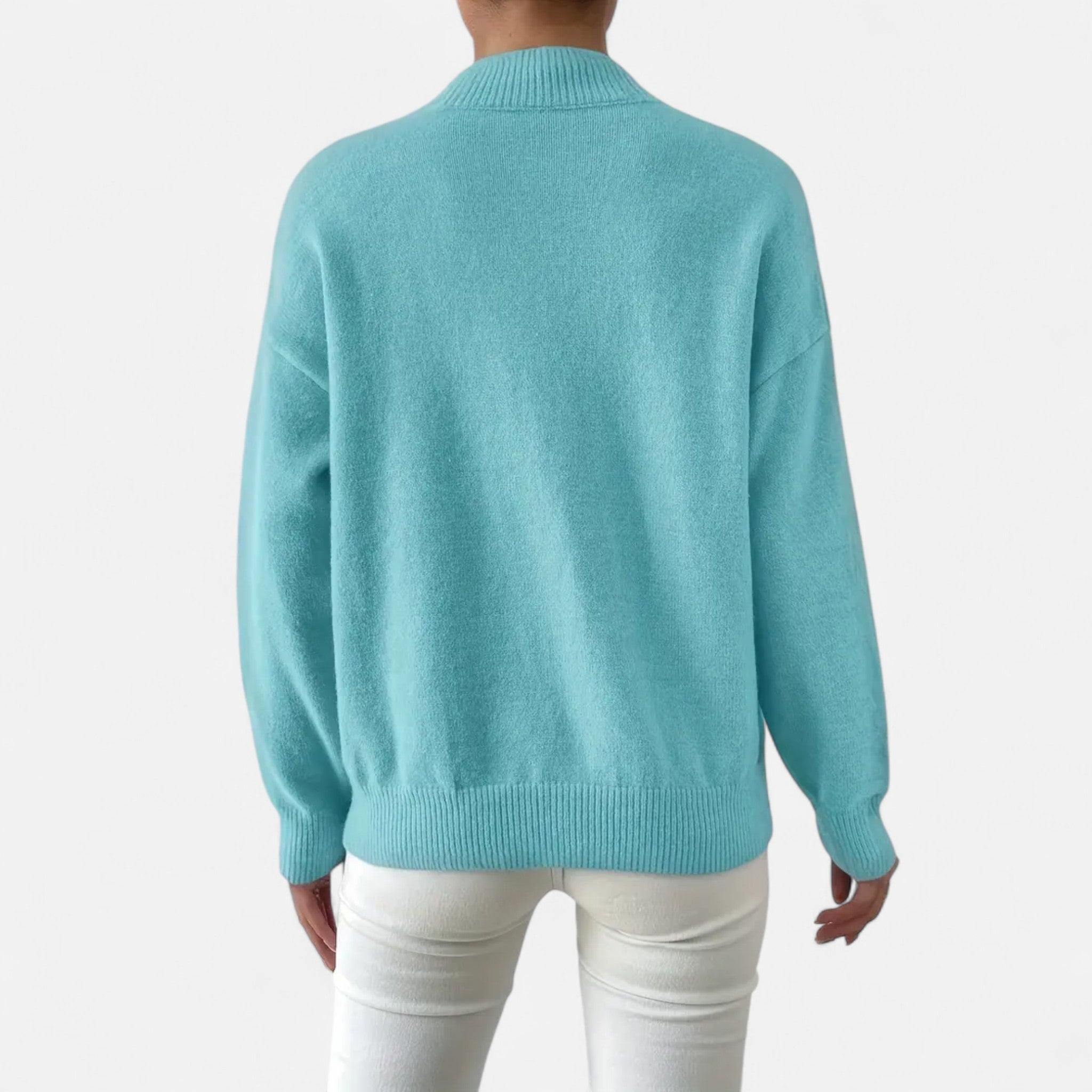 Solènne | Women’s Elegant Mock-Neck Pullover Sweater