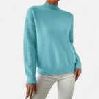 Solènne | Women’s Elegant Mock-Neck Pullover Sweater