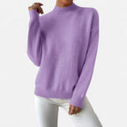 Solènne | Women’s Elegant Mock-Neck Pullover Sweater