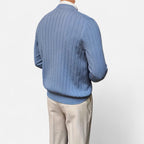 Solènne | Men’s Wool V-Neck Button-Front Cardigan