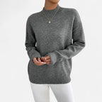 Solènne | Women’s Elegant Mock-Neck Pullover Sweater