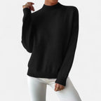 Solènne | Women’s Elegant Mock-Neck Pullover Sweater