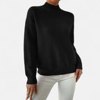 Solènne | Women’s Elegant Mock-Neck Pullover Sweater