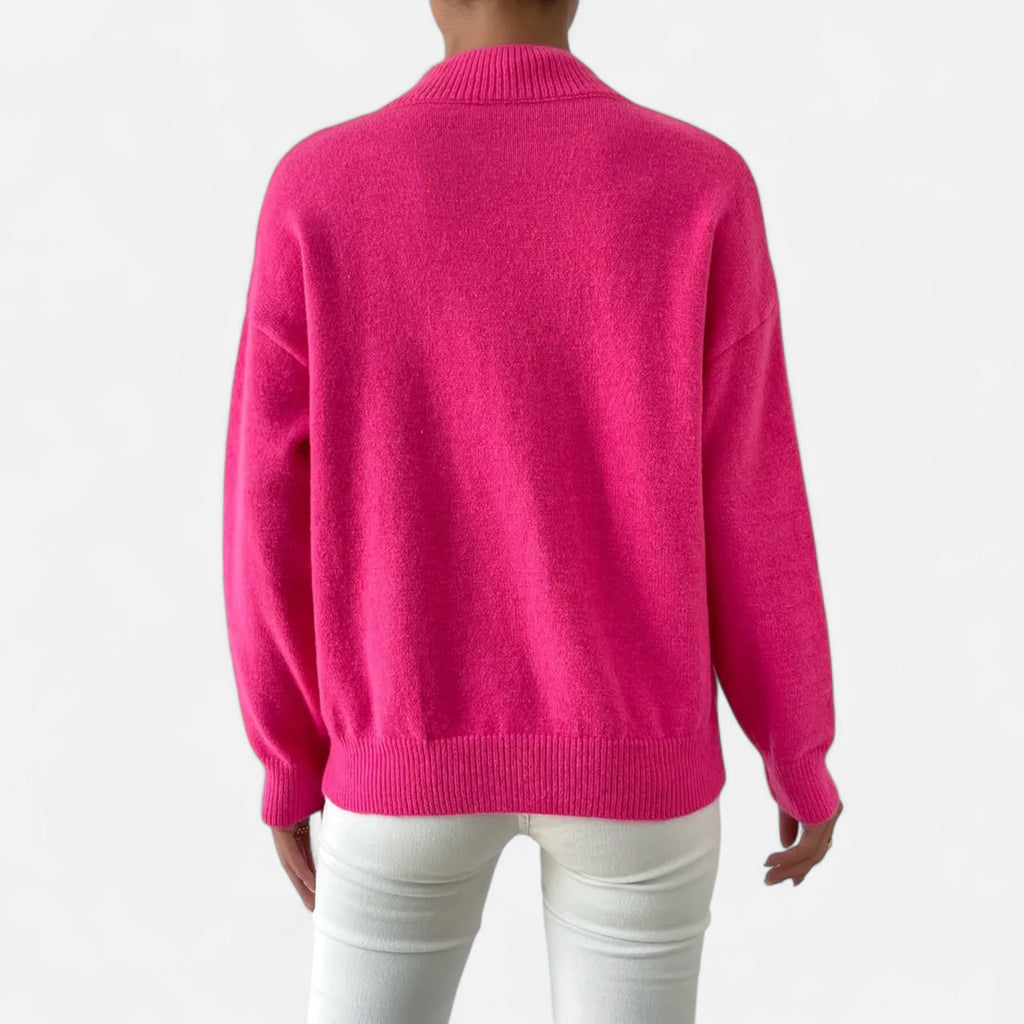 Solènne | Women’s Elegant Mock-Neck Pullover Sweater