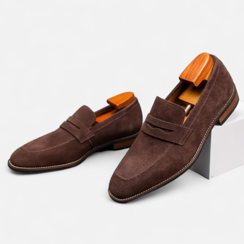 Solènne | Men’s Cowhide Slip-On Penny Loafers