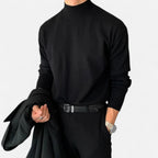 Solènne | Men’s Half-Turtleneck Cotton Blend Sweater