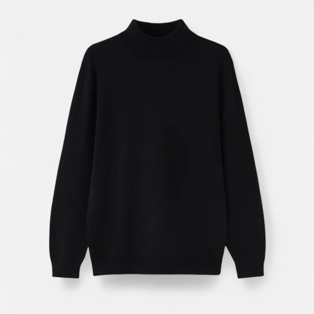 Solènne | Men’s Half-Turtleneck Cotton Blend Sweater