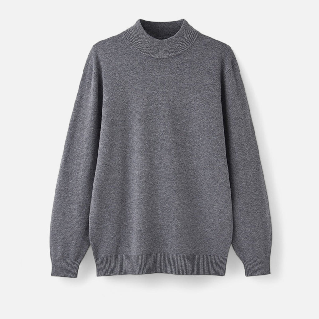 Solènne | Men’s Half-Turtleneck Cotton Blend Sweater