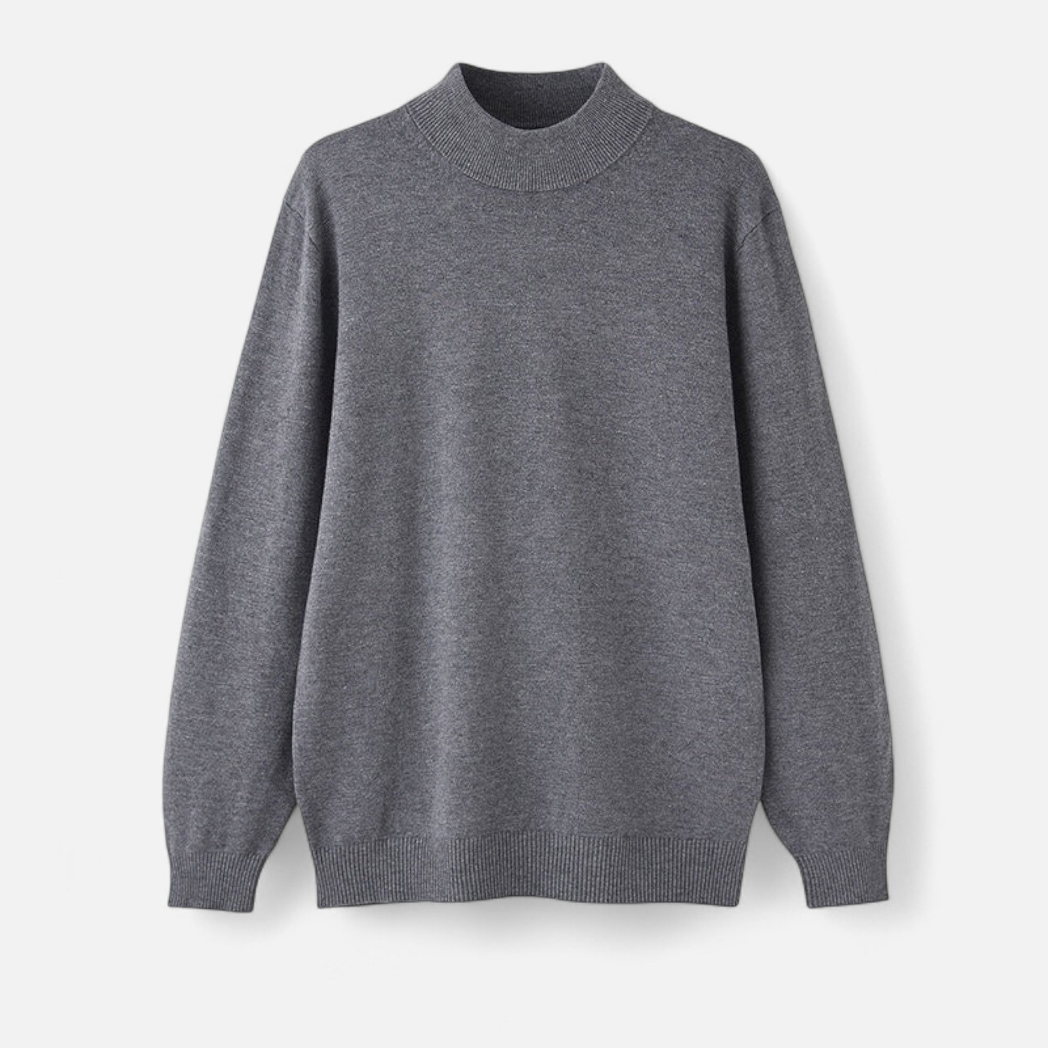 Solènne | Men’s Half-Turtleneck Cotton Blend Sweater