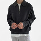 Solènne | Men’s Cotton Half-Zip Knit Sweater