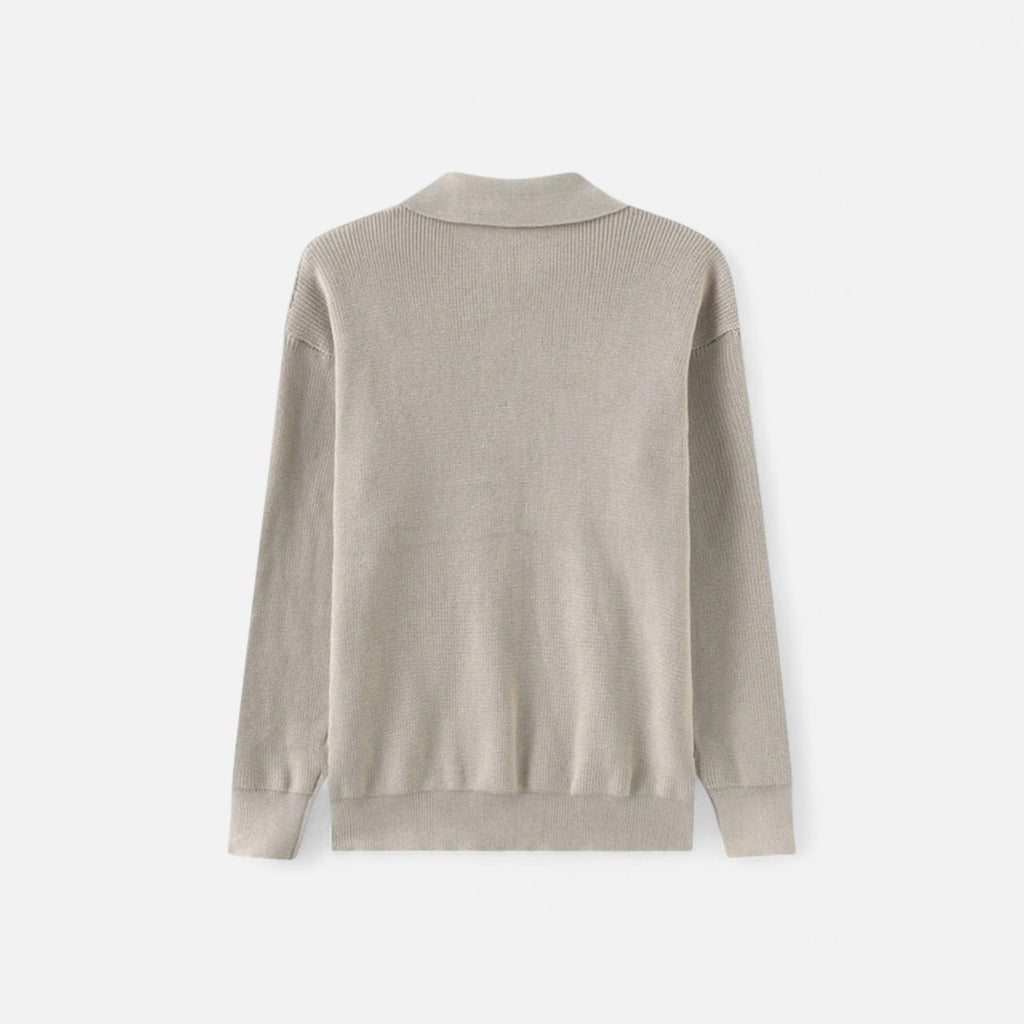Solènne | Men’s Cotton Half-Zip Knit Sweater