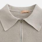 Solènne | Men’s Cotton Half-Zip Knit Sweater