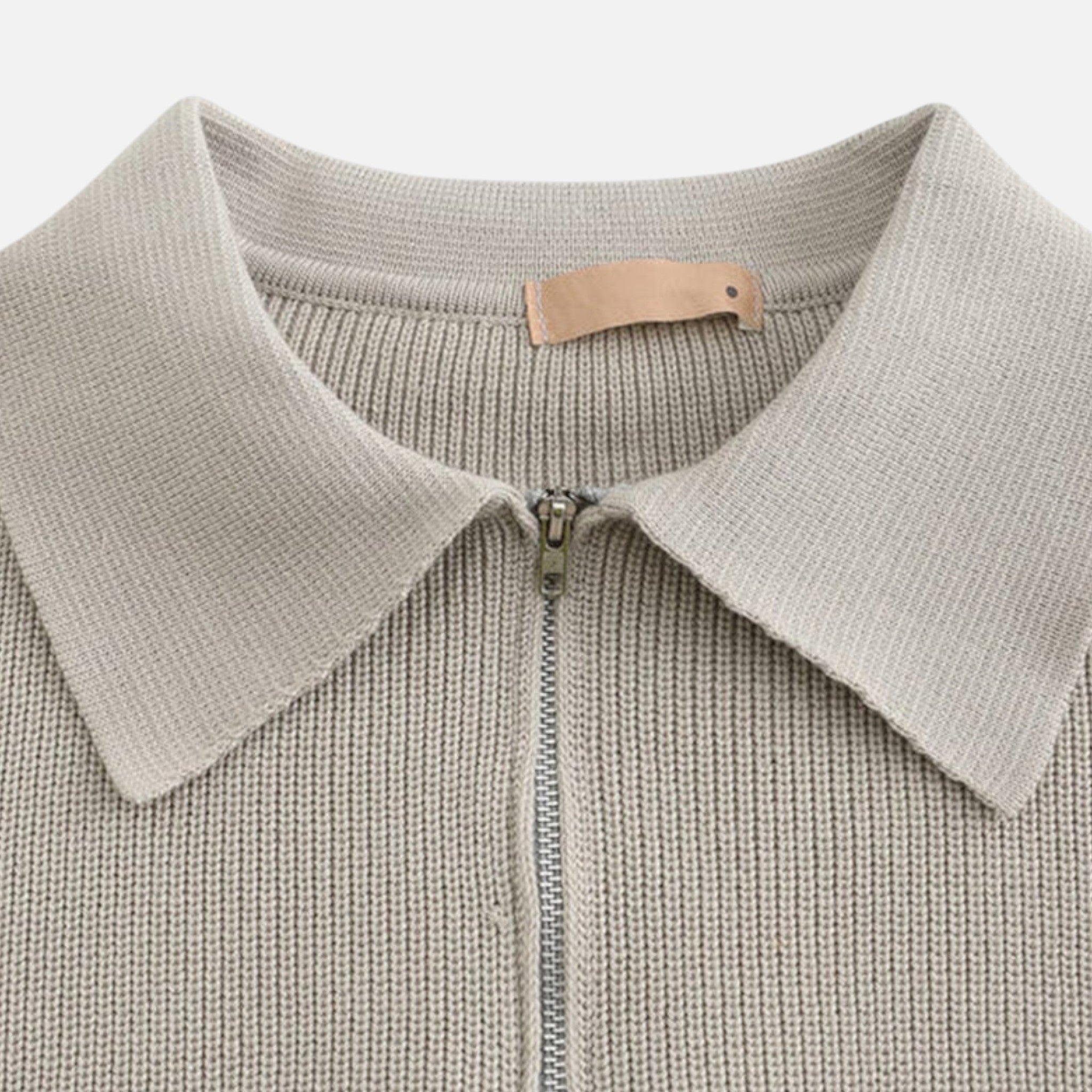 Solènne | Men’s Cotton Half-Zip Knit Sweater