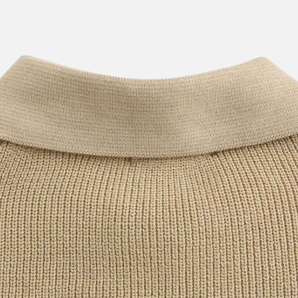 Solènne | Men’s Cotton Half-Zip Knit Sweater