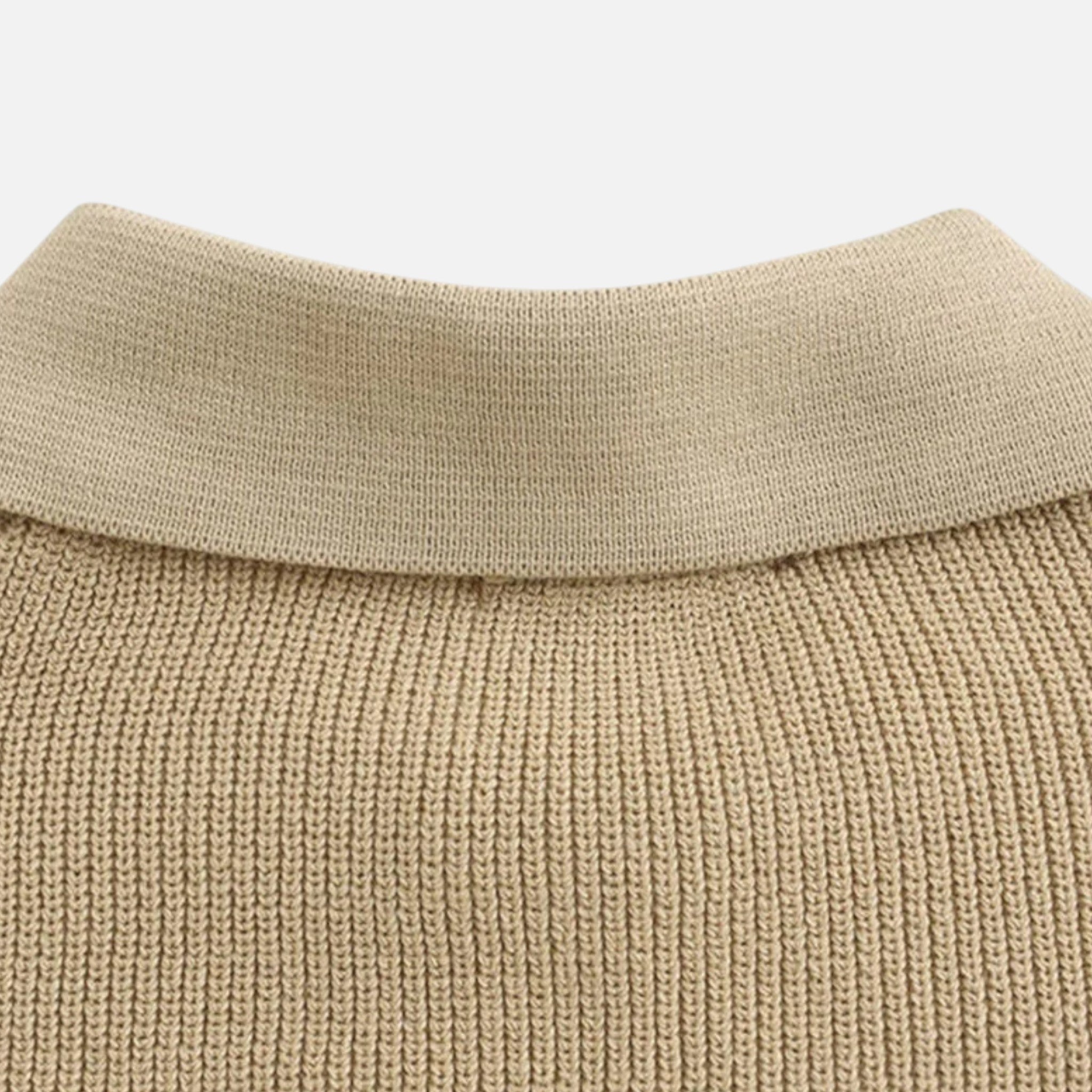 Solènne | Men’s Cotton Half-Zip Knit Sweater
