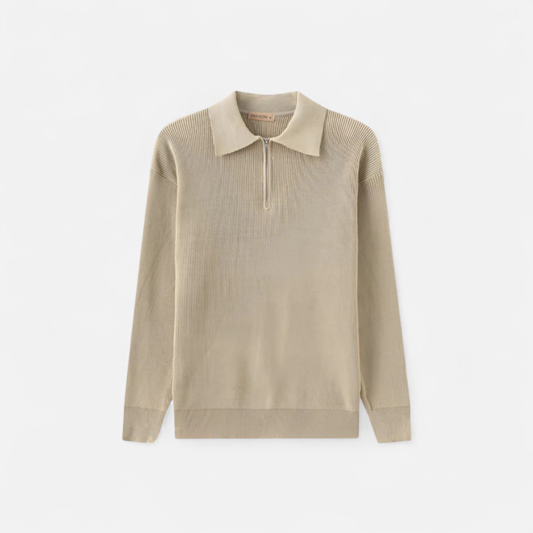 Solènne | Men’s Cotton Half-Zip Knit Sweater