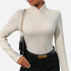 Solènne | Women’s Warm High-Neck Knit Shirt